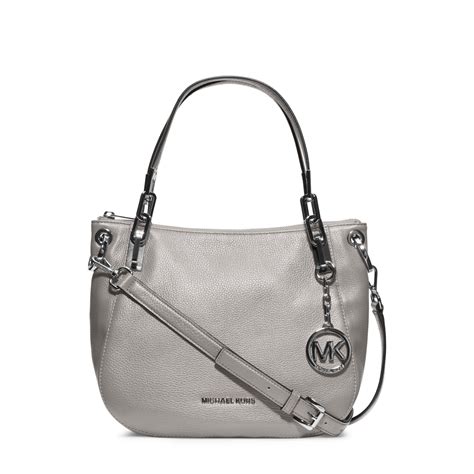 michael kors brooke bag grey|michael kors grey bag large.